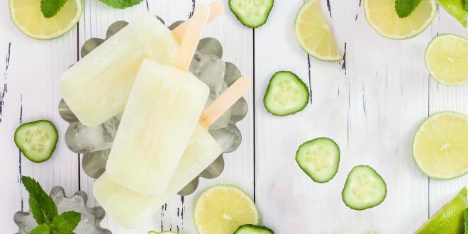 cucumber lemonade popsicle